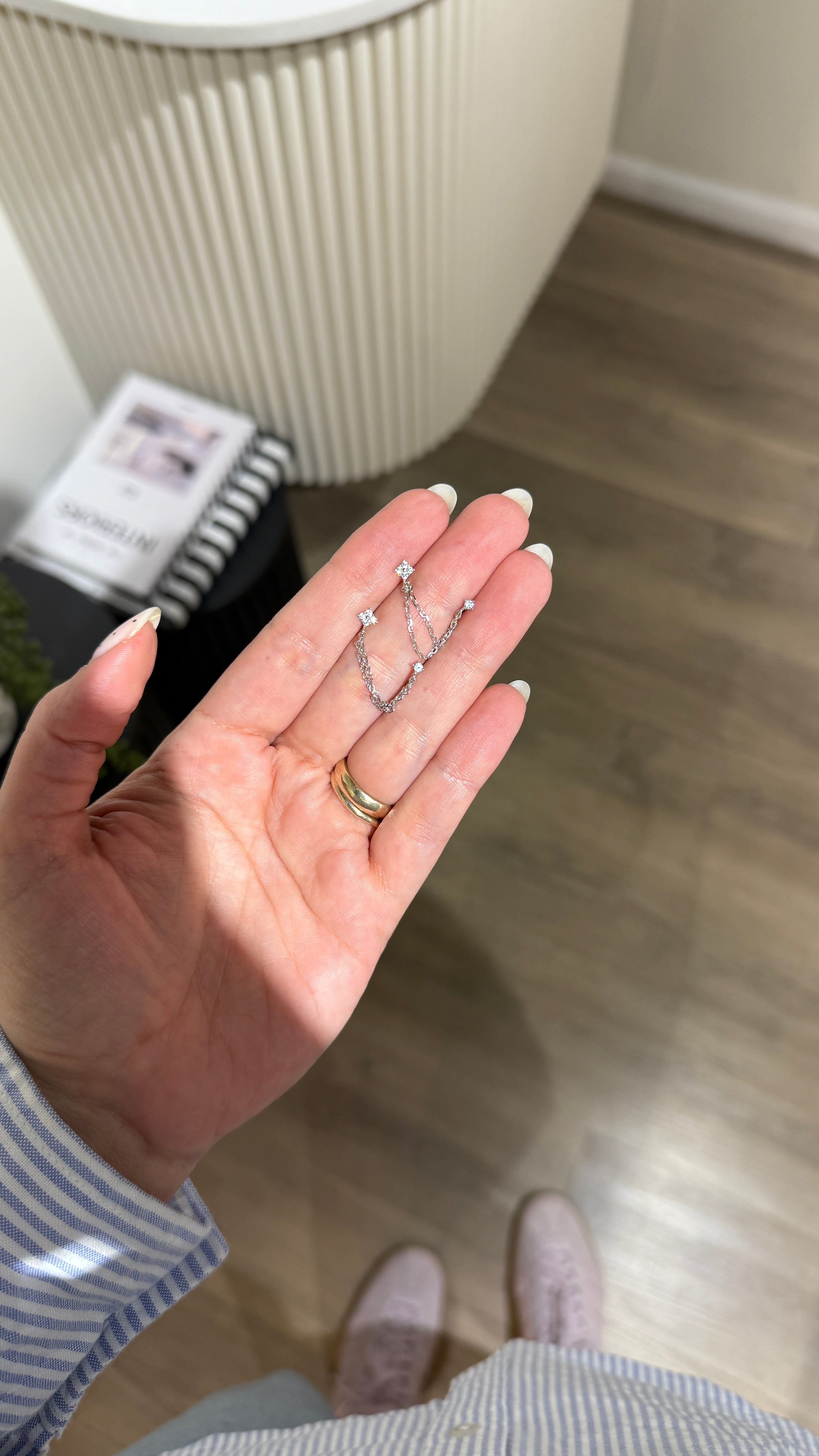 Aros doble cadena silver