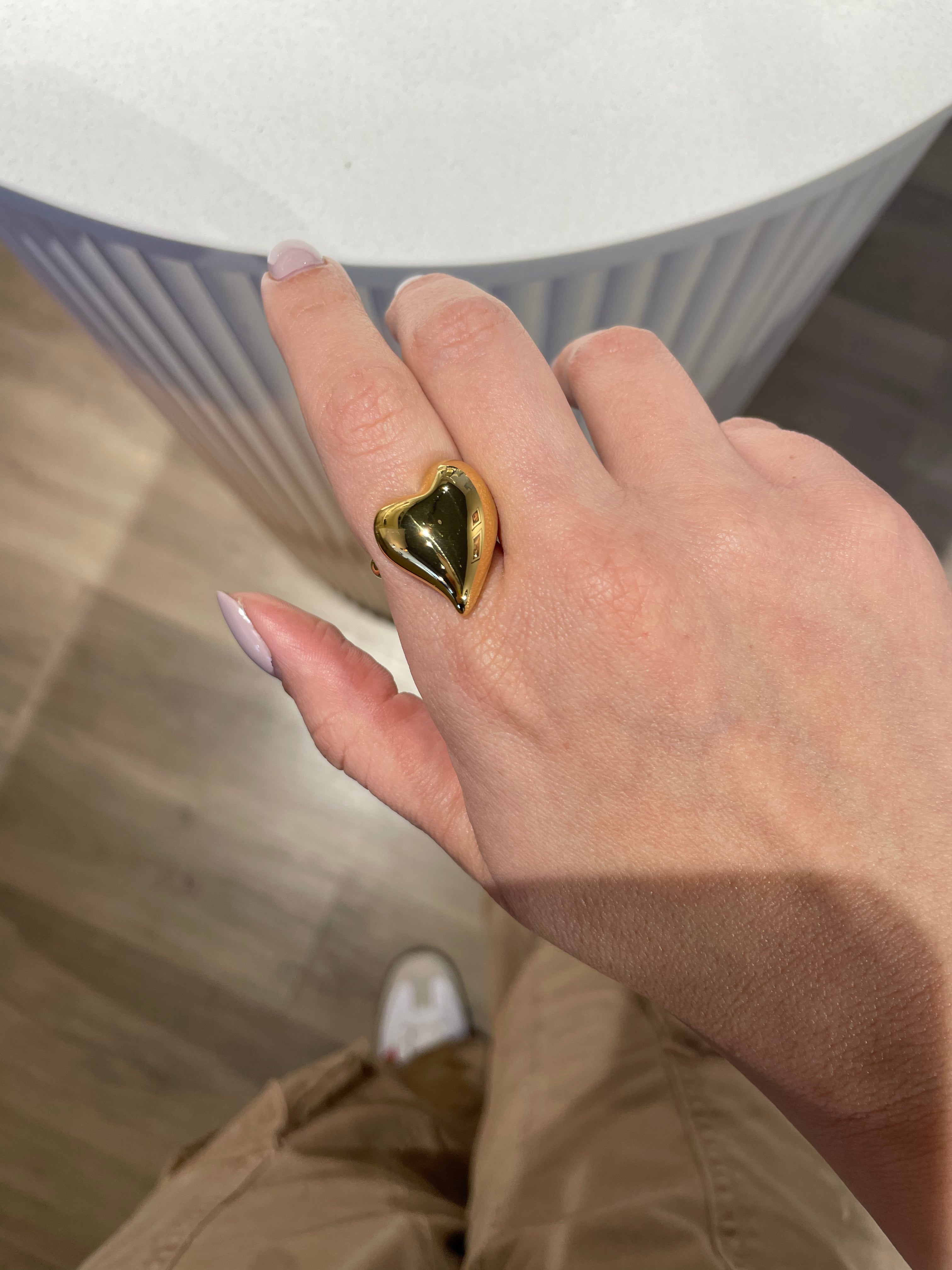 Anillo gold corazón