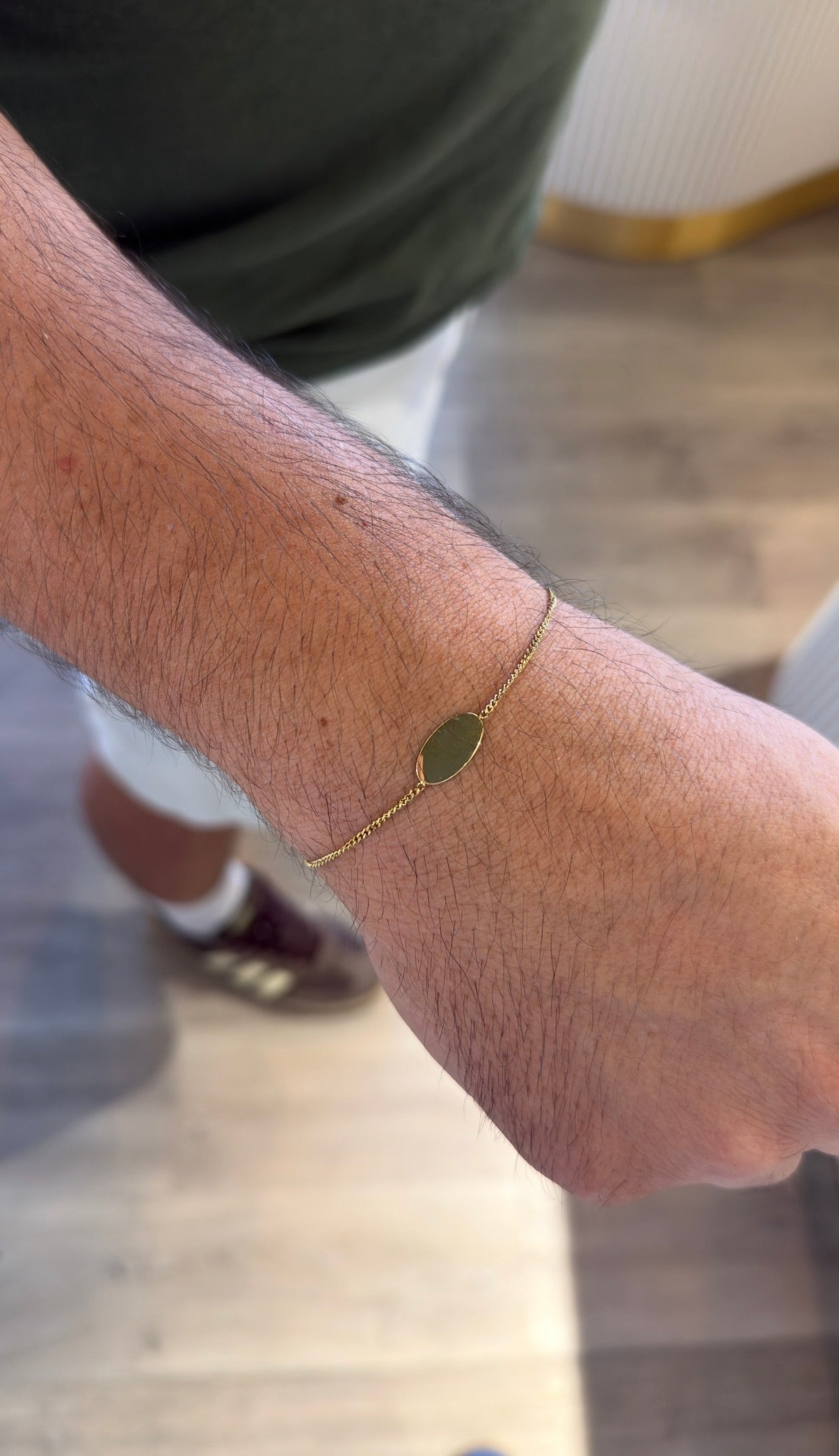 Pulsera ovalada para compartir gold
