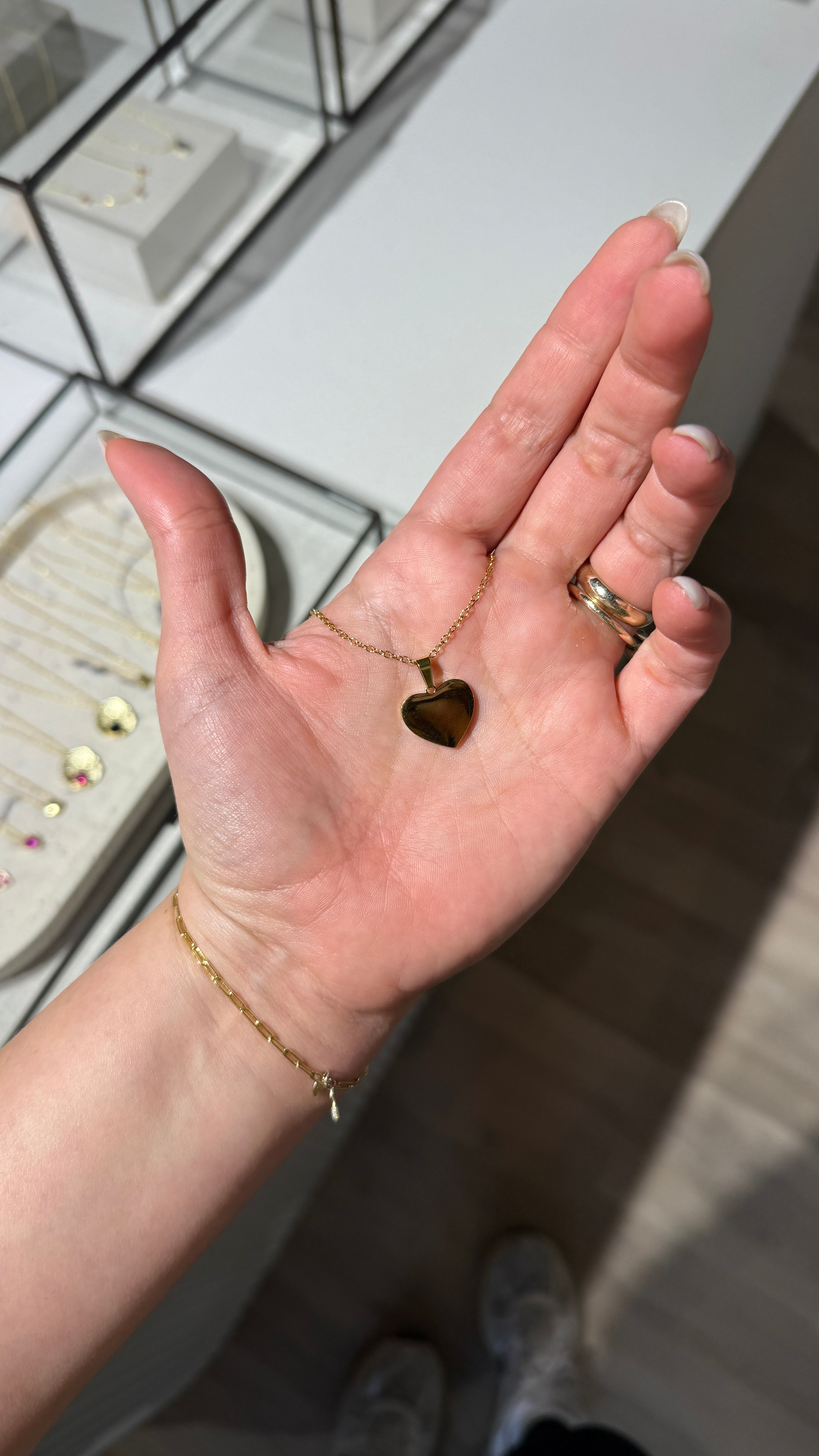 Corazón acero gold