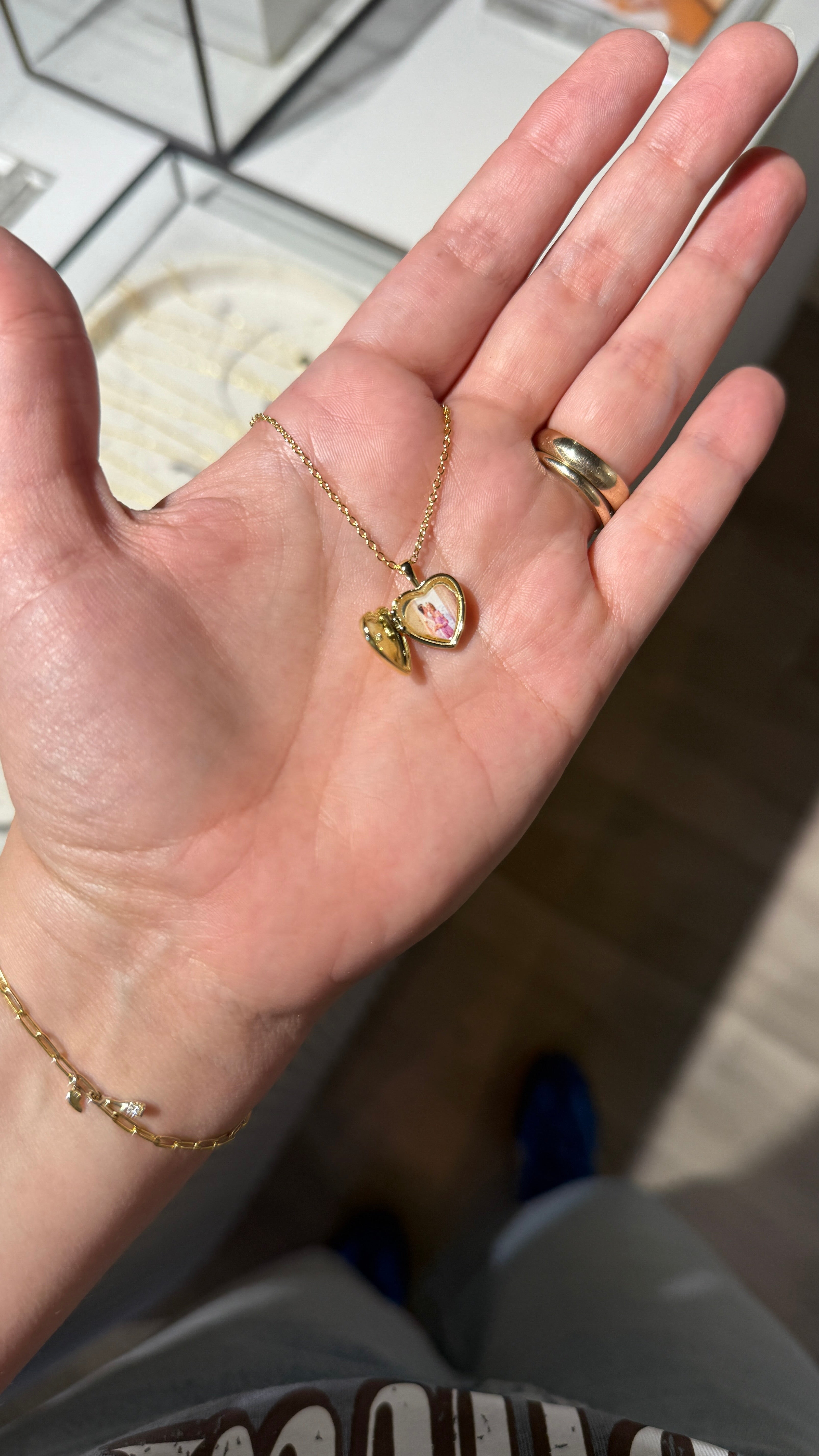 Relicario corazón gold
