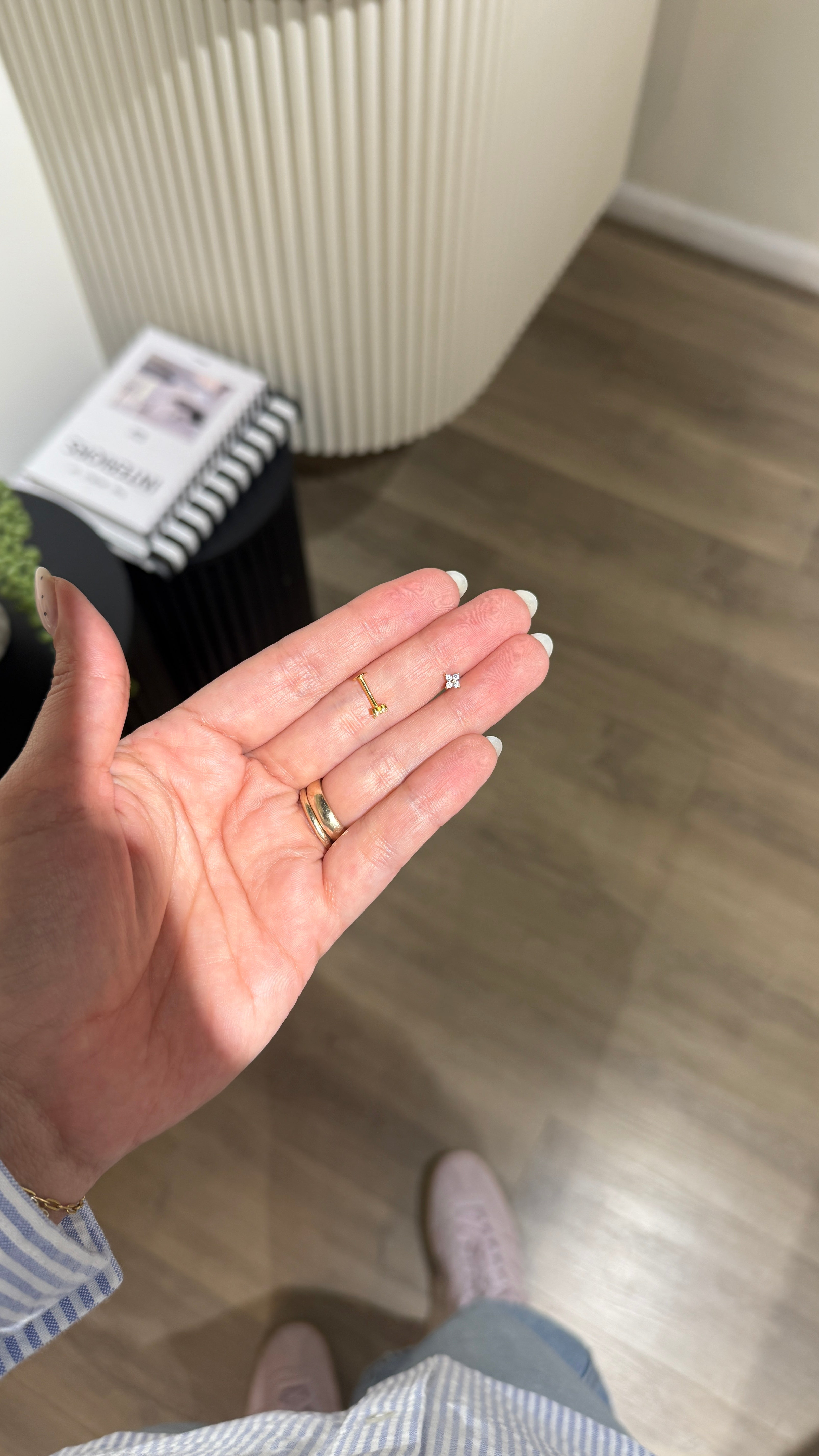 Flor piercing gold